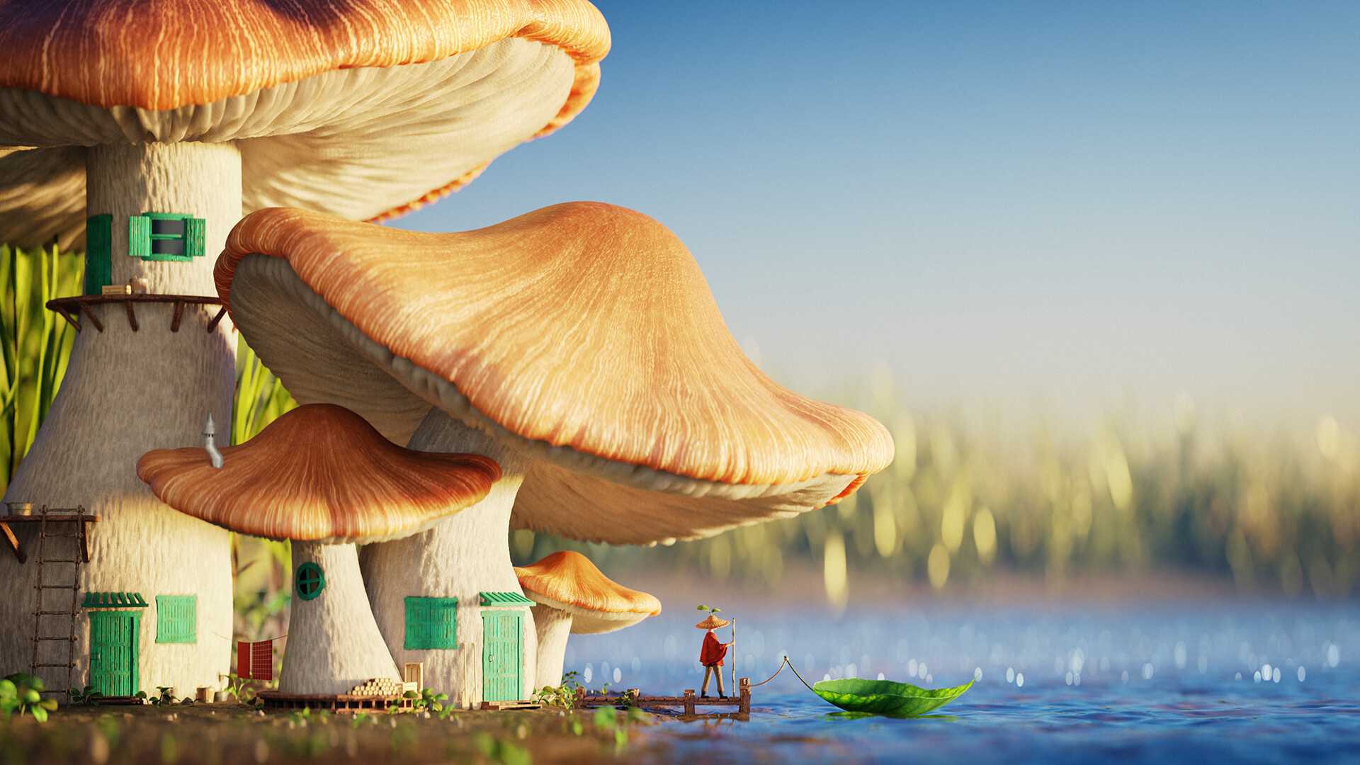 瑞云渲染专访：如何用Blender制作一个超真实的蘑菇屋