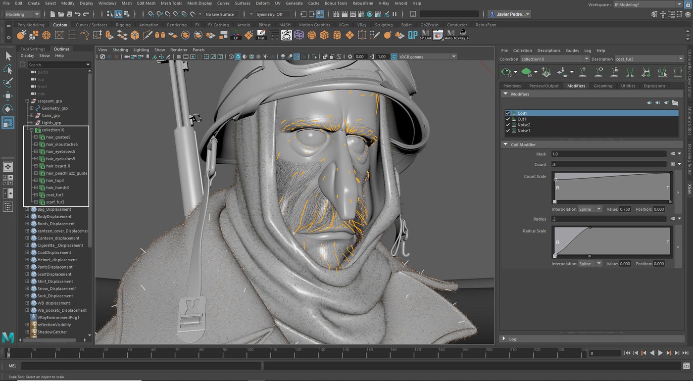 使用maya和zbrush制作3d模型二战士兵2