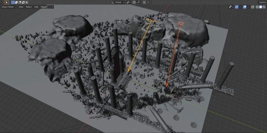 高级环境概念艺术家教你使用Blender设计3D场景“迷失的神殿”