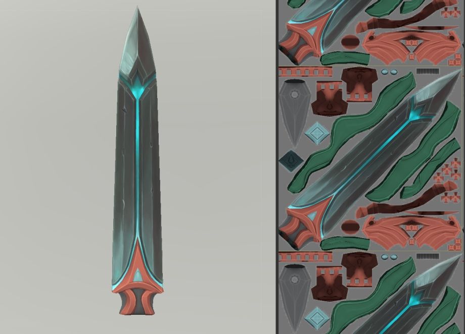在3ds Max中制作灵剑的纹理贴图_Renderbus渲染农场