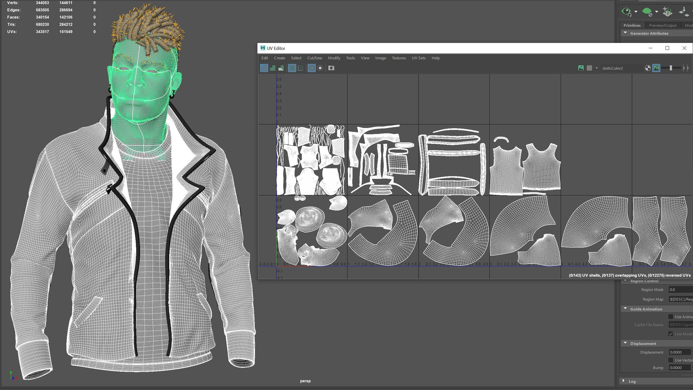 ZBrush和Maya制作写实风格的3D角色:凤凰
