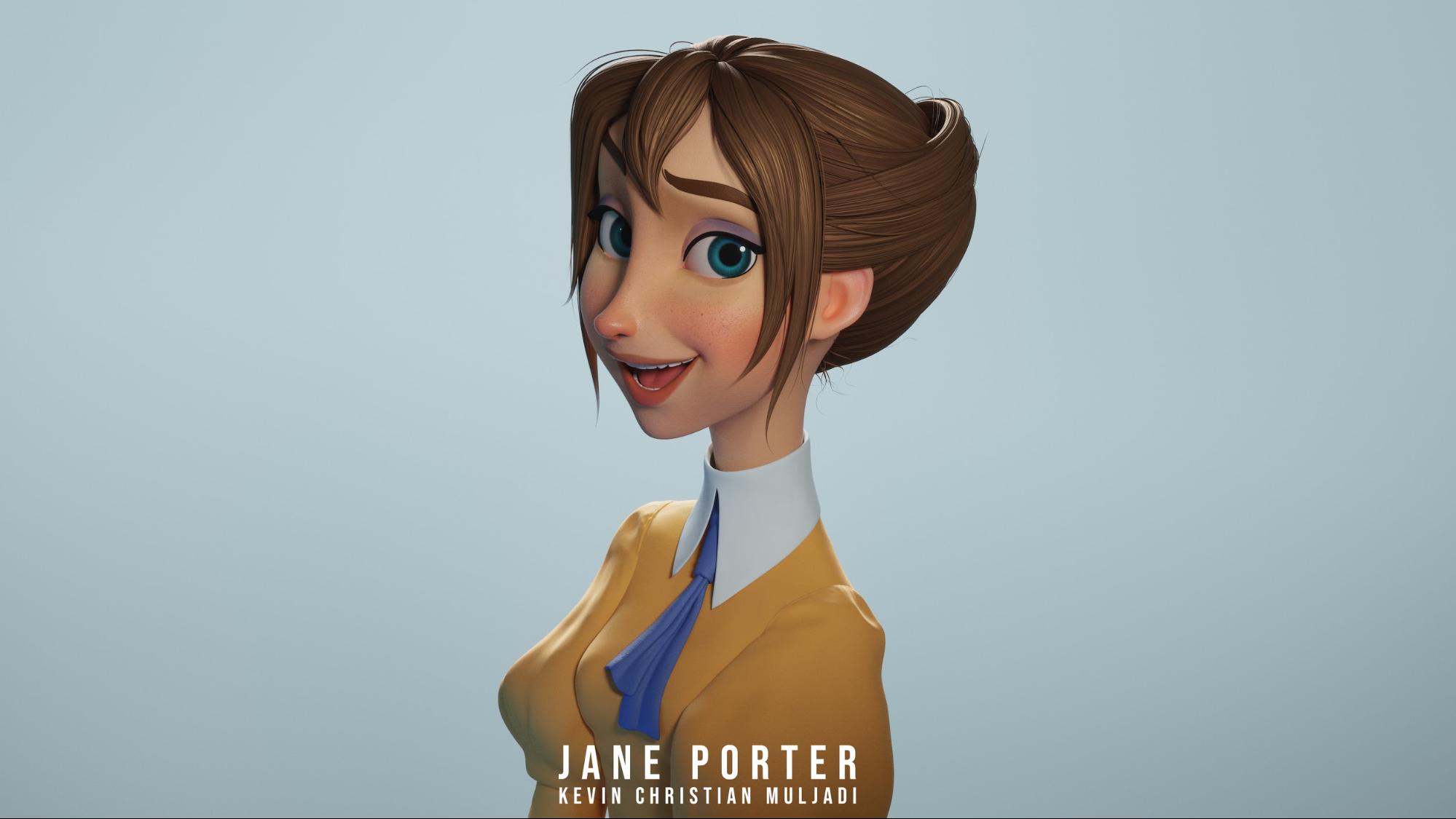 Jane Porter 3D雕刻作品