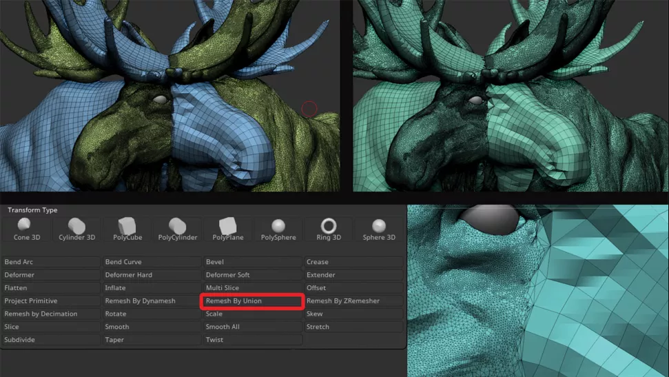 Remesh By Union是DynaMesh的绝佳替代品 - 瑞云渲染